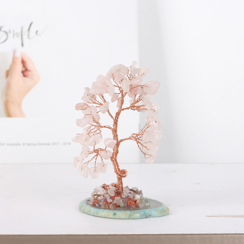 Japanese Healing Decoration Citrine Red Agate Table Ornament