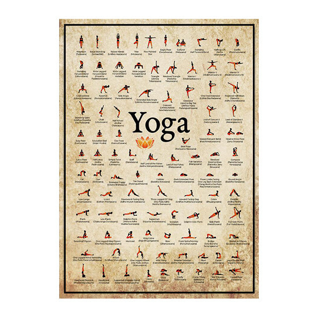 Yoga Exercise Poster Printing Canvas Painting