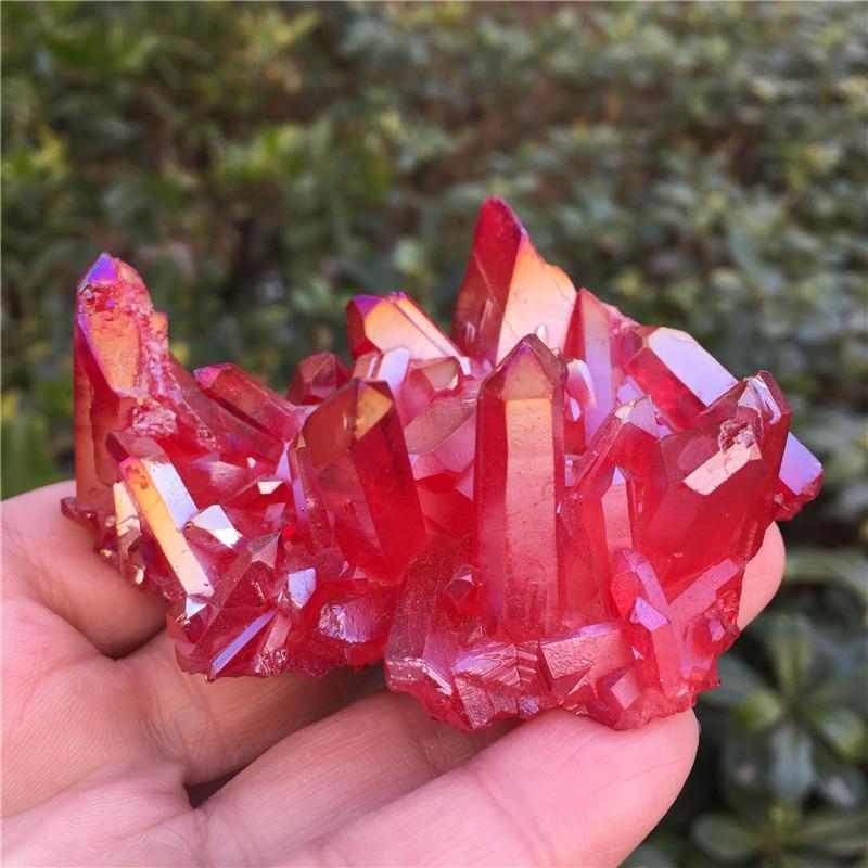 Red Aura Crystal Cluster