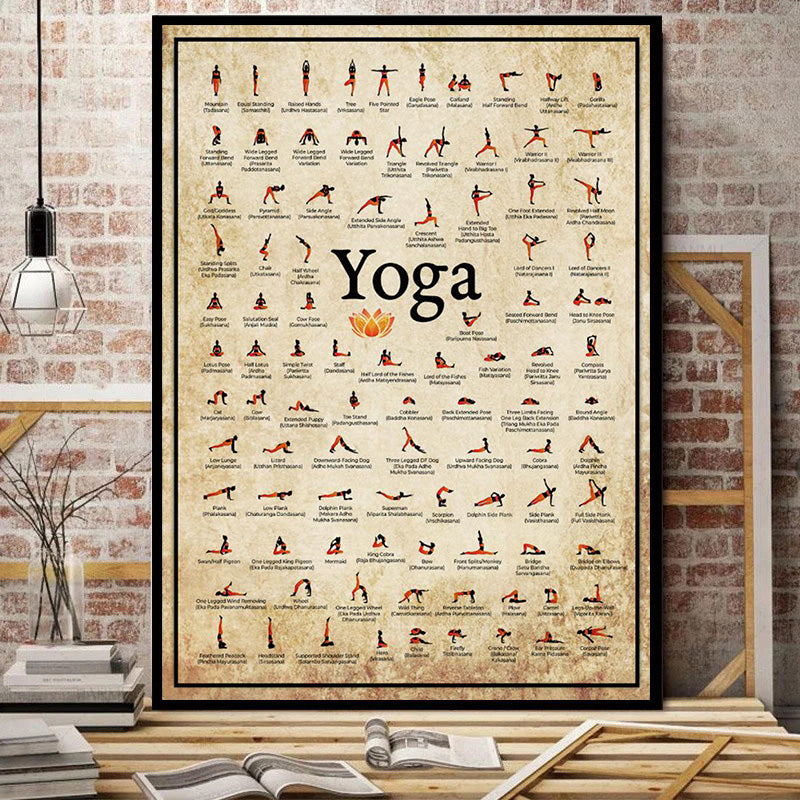 Yoga Exercise Poster Printing Canvas Painting