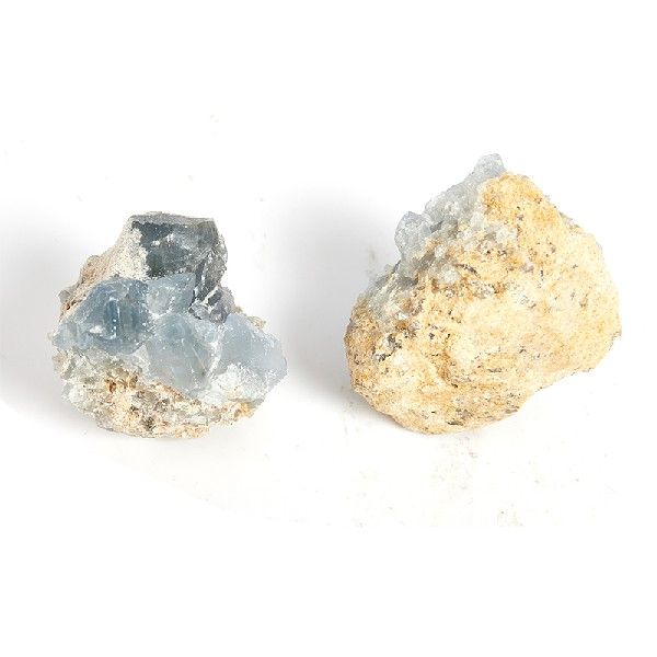 Natural Celestite Crystal Raw Stone Cluster Sky Blue Geode