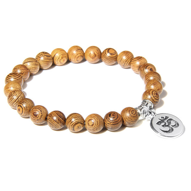 Handmade natural stone lotus bracelet