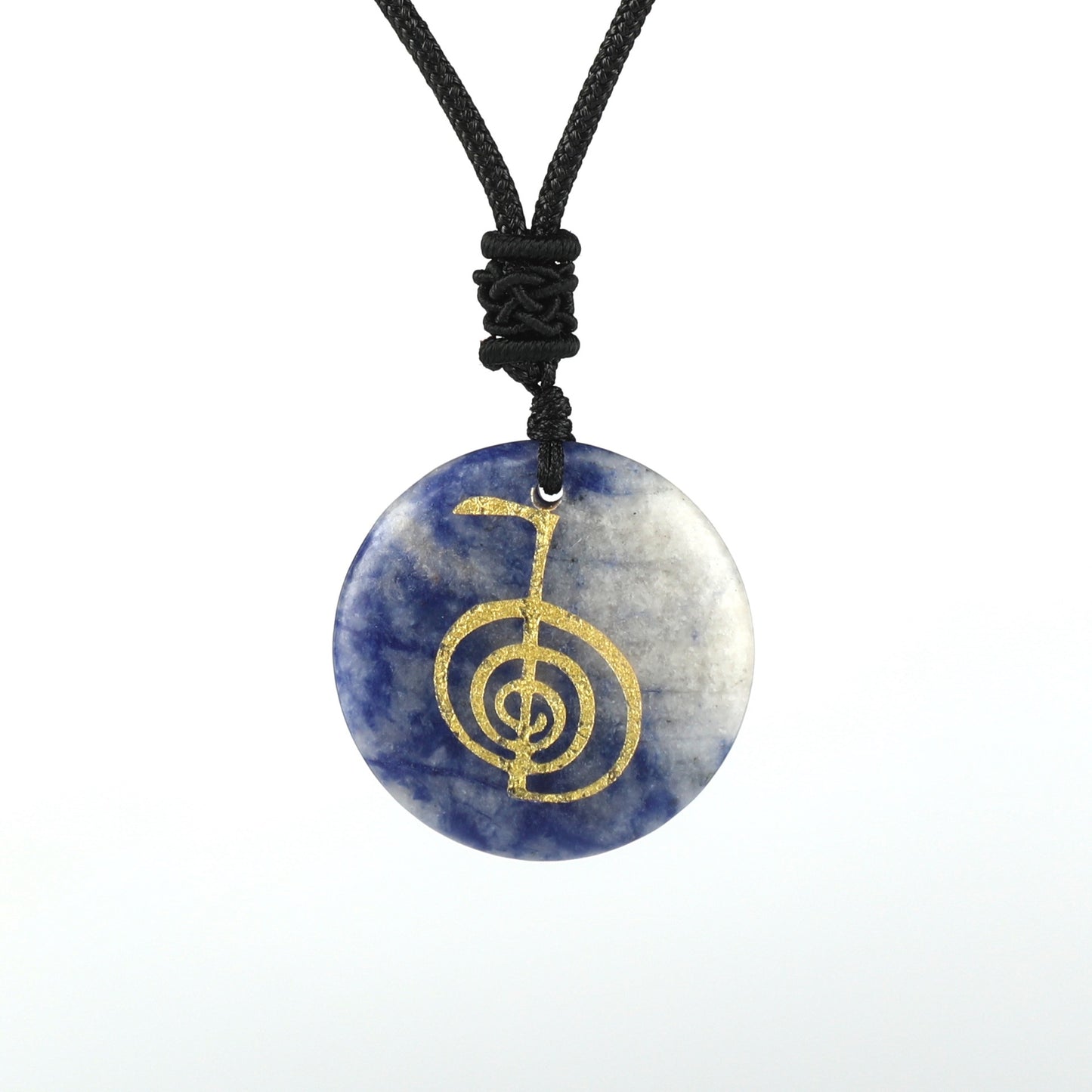 Natural Crystal Agate Stone Carving Spiral Aura Pendant Necklace Jewelry