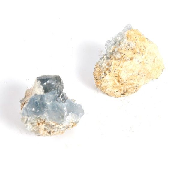 Natural Celestite Crystal Raw Stone Cluster Sky Blue Geode