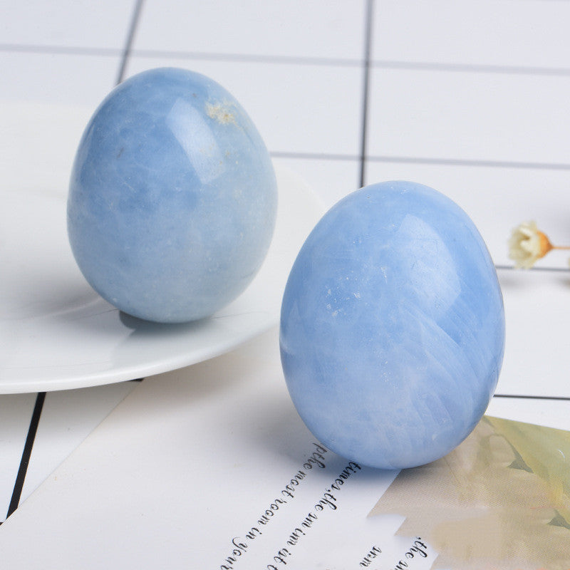 Natural Kyanite Egg Ornament Rough Stone