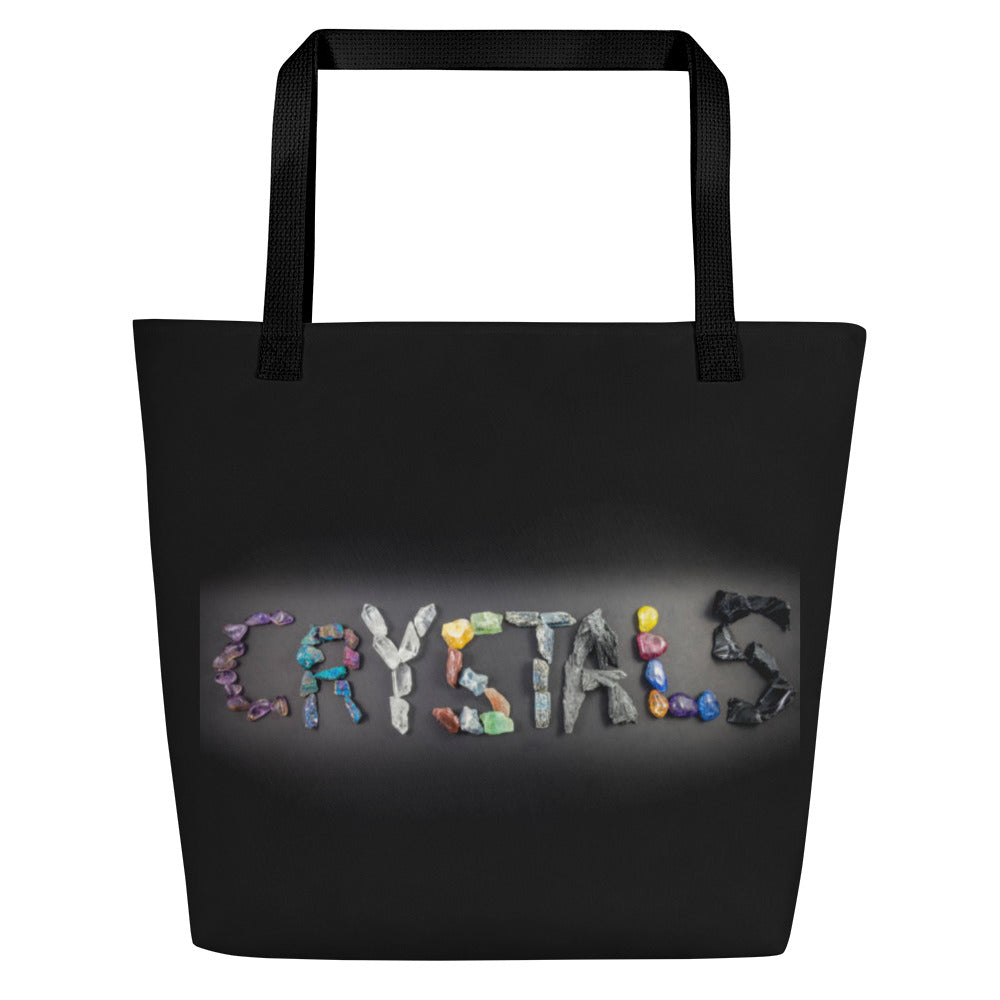 Crystals All-Over Print Large Tote Bag