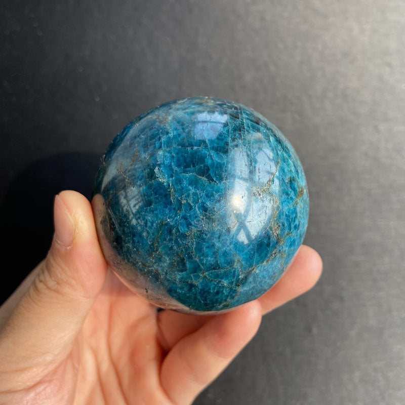 Natural Crystal Ball Blue Apatite Ball Blue Apatite Rough