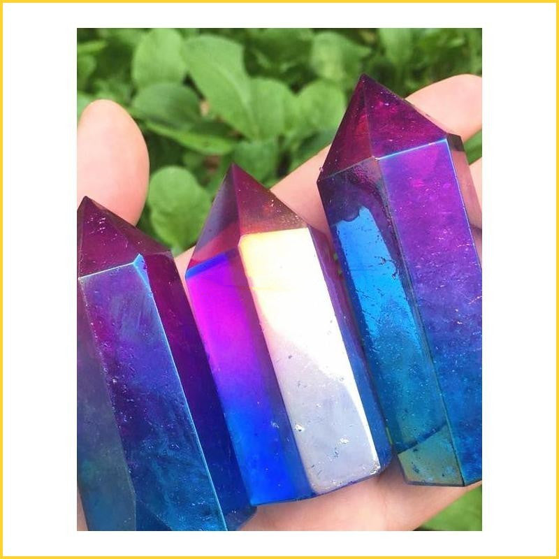 Clear Crystal Aura Angel Points Healing Quartz Stone