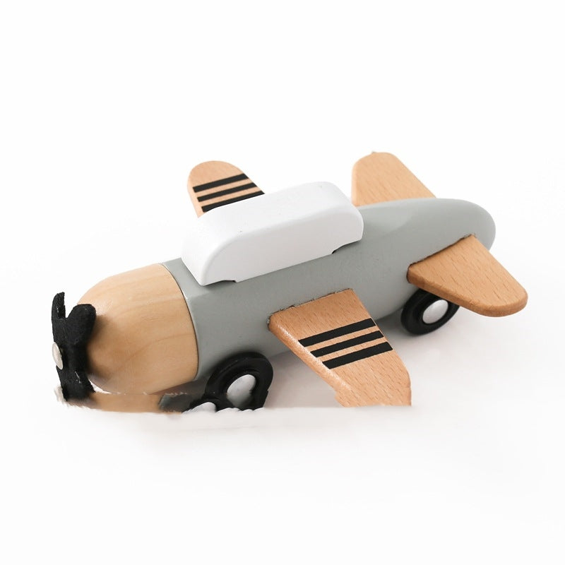 Creative Children's Wooden Small Airplane Toy Puzzle Exercise