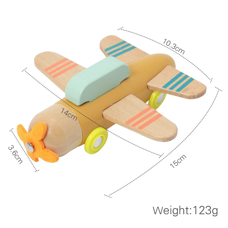 Creative Children's Wooden Small Airplane Toy Puzzle Exercise