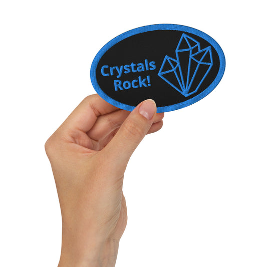 Crystals Rock! Embroidered patches